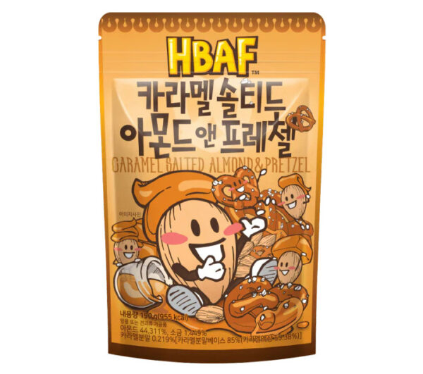 HBAF CARAMEL SALTED ALMOND & PRETZEL (Миндаль со вкусом солёной карамели) 120 г.